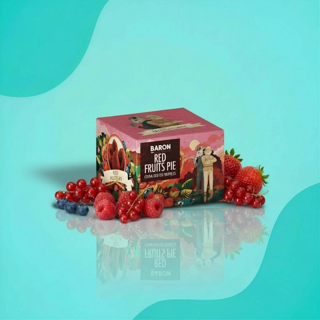 Конфеты Baron Red Fruits Pie трюфели в какао-обсыпке, 100 г