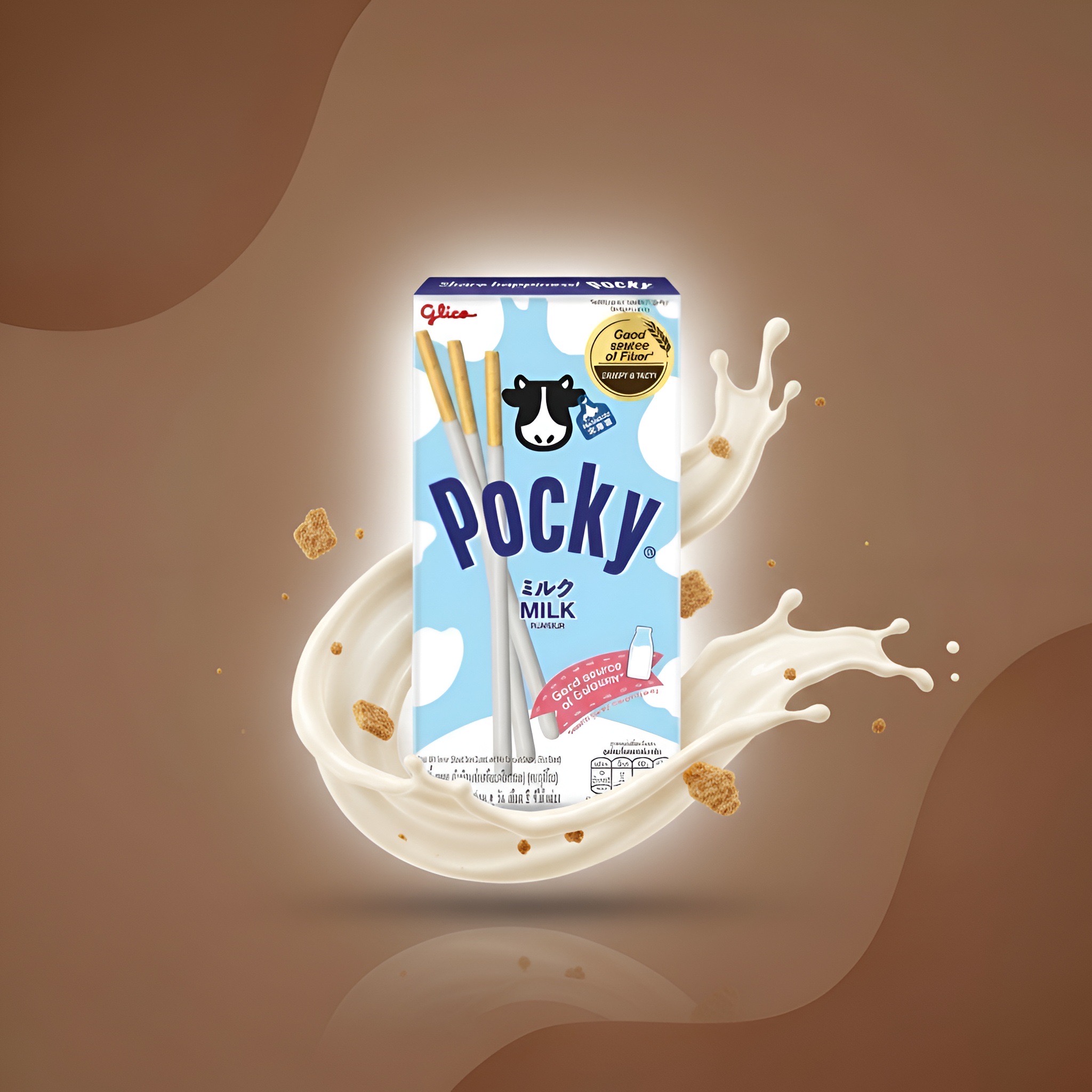 Pocky Milk, бисквитные палочки с молочной глазурью, 40 г