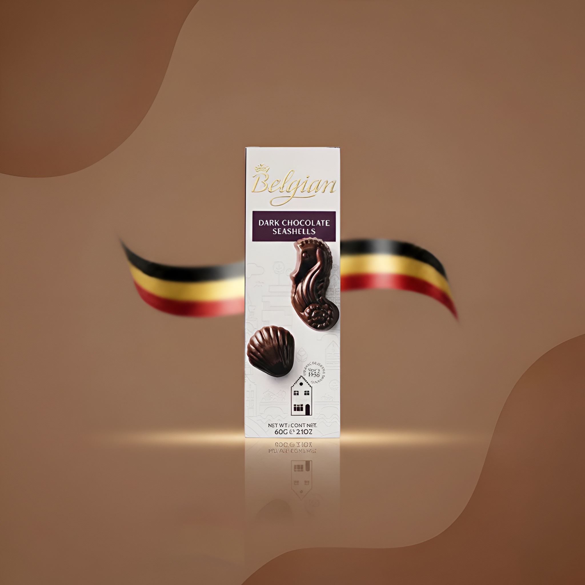 Конфеты The Belgian «Морские ракушки» Тёмный шоколад, 60 г