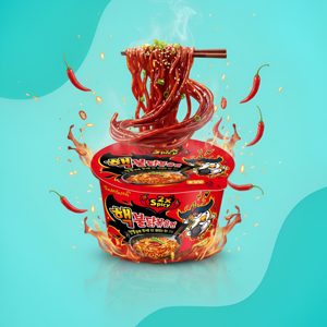 Samyang Buldak 2× Spicy, очень острая лапша рамен (чашка), 105 г (вес уточнить)