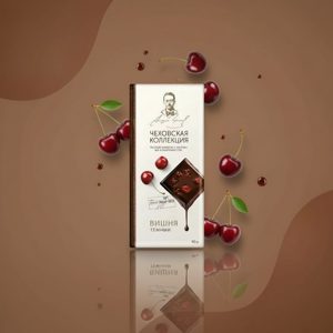 Шоколад Чеховская коллекция тёмный с вишней 90 г