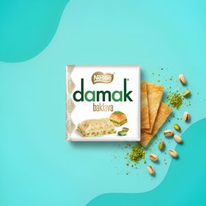 Nestlé Damak Baklava, белый шоколад со вкусом пахлавы и фисташкой, 60 г (вес уточнить)